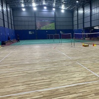 Revêtement de sol en vinyle antidérapant à motif bois, imperméable, en PVC philippin, pour gymnases et écoles, avec design graphique, pour le futsal en salle.