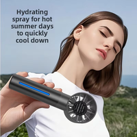 Mini ventilateur humidificateur rechargeable, brumisateur portable haute vitesse pour le voyage, Nouveauté 2026