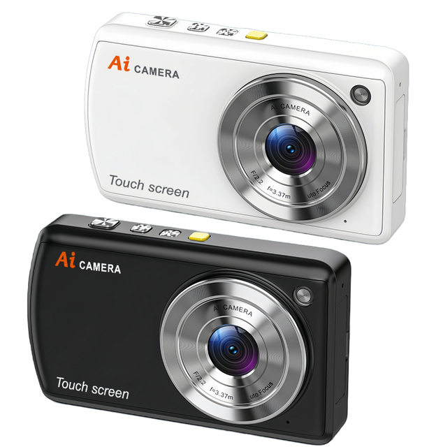 AI Camera 2000mAh Battery Powered CMOS Sensor Cheap AI Recognition Small WiFi Digital Camera for Kids with Full HD Video