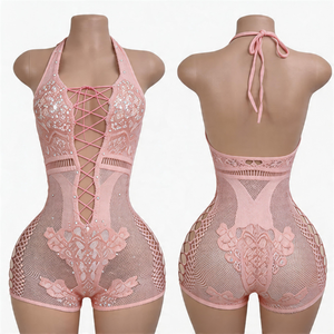 Tenue de pole dance pour festival de musique, carnaval, soirée, tenue de club en résille pour femmes, tenue de strip-teaseuse sexy, vêtements de danse exotiques - Product Image 3