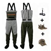 Vadeadores de Pesca Transpirables e Impermeables de 3/5 Capas para Hombre con Calcetín Integrado, Vadeadores de Pesca con Mosca de Alta Calidad con Múltiples Bolsillos OEM/ODM