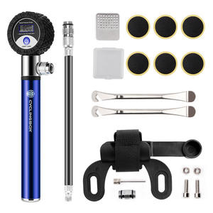 Cyclingbox Bicycle Pump <b>Kit</b> Aluminum Alloy <b>Mini</b> Pump With Digital Gauge Tire Repair <b>Tools</b> Set For Bike Maintenance - Product Image 1
