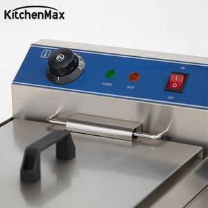 Friteuse électrique compacte double KitchenMax 13L, design de table en acier inoxydable pour poulet frit, frites, snacks - Product Image 3