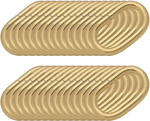 BIKICOCO Metal Oval Ring Buckle Loops Non Welded For Leather <b>Purse</b> Bags Handbag Straps Gold Pack Of - Product Image 1