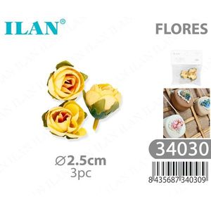 ILAN Flores de Rosa Seca de 2.5cm, 3 Piezas para Decoración de Pasteles - Product Image 3