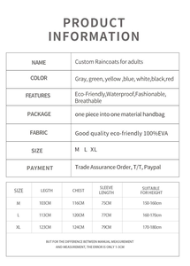 Best Price Advertising <strong>Raincoat</strong> Reusable Thickened EVA <strong>Raincoat</strong> Unisex Long Hooded Impermeable <strong>Raincoat</strong> for Promotion - Product Image 6