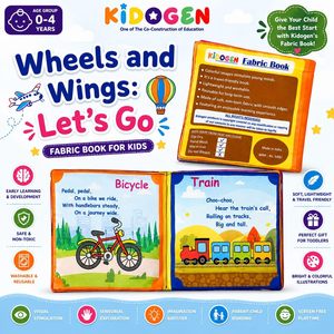 หนังสือกลอนคำศัพท์ผ้า KIDOGEN สำหรับเด็ก 0-4 ปี ของเล่นเสริมพัฒนาการแบบนุ่ม ซักล้างได้ - Product Image 4