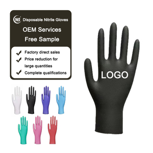 Dùng một lần guantes de nitrilo negros chải chuốt hóa chất hộ gia đình găng tay Găng tay Nitrile găng tay cho nhà bếp - Product Image 1