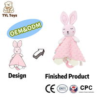 Couverture de sécurité pour bébé en coton PP lavé, personnalisable OEM/ODM, avec jouet en peluche doux certifié CE/CPC, pour les 2-4 ans