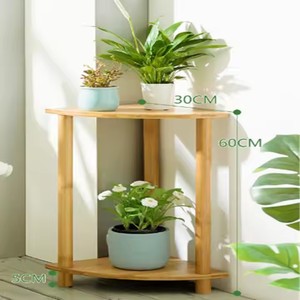 Soporte Modular para Plantas de Bambú, 30x30x60 cm, Estante de Esquina Multicapa, Exhibidor de Plantas para Interiores y Exteriores, Color Natural - Product Image 4