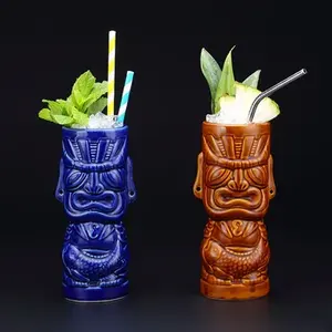 Tiki Glass ceramic mug  rum tumbler  kraken rum tumbler
