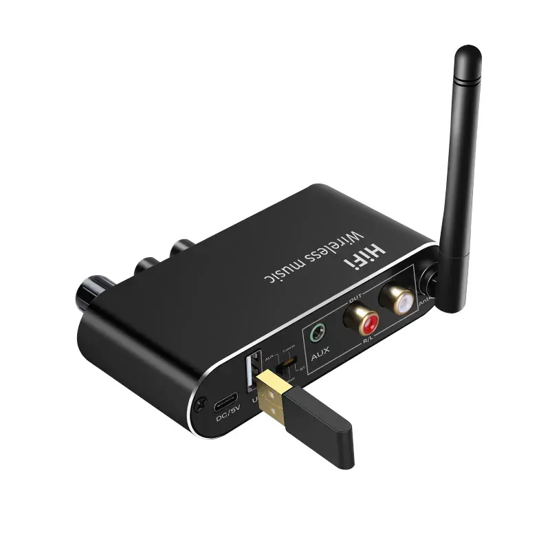Dijital Analog ses DAC dönüştürücü Spdif optik koaksiyel sinyal AUX RCA amplifikatör dekoder Bluetooth 5.1 alıcı