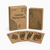 Jeu de cartes à jouer personnalisé en papier kraft, coffret cadeau pour événements d'entreprise, conférences écologiques