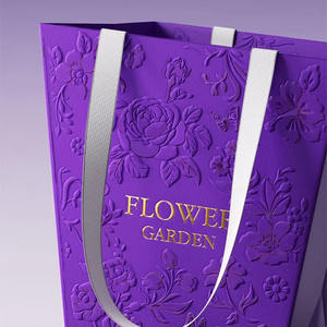 Sacchetti di carta a <span class=keywords><strong>fiori</strong></span> trapezoidali con Logo stampato personalizzato all'ingrosso stile <span class=keywords><strong>Boutique</strong></span> Tote Bag Design OEM & ODM - Product Image 3