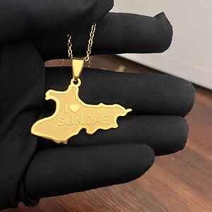 Collar <span class=keywords><strong>con</strong></span> Colgante de <span class=keywords><strong>Mapa</strong></span> de África Personalizado, Espejo Pulido <span class=keywords><strong>con</strong></span> Logotipo Grabado, Acero Inoxidable, Chapado en Oro de 18k, Dijes de Metal <span class=keywords><strong>con</strong></span> Nombre Personalizado - Product Image 3