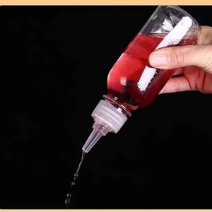 Clear Pointed Nose <b>Bottles</b> 50ml 100ml 500ml With Graduations <b>Squeeze</b> <b>Bottles</b> For Liquid Pigment Packaging - Product Image 3