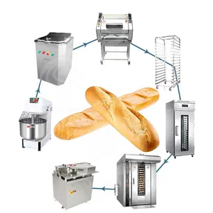 Máquina comercial grande para fazer pão francês ORME, conjunto completo de equipamentos para padaria e pastelaria