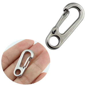 Crochets rapides en acier inoxydable en forme d'œuf, mini mousquetons à ressort, crochets universels pour porte-clés, produit promotionnel - Product Image 4