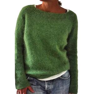 Maglione Oversize da <span class=keywords><strong>Donna</strong></span> a Collo Tondo, Morbido e Confortevole, Stile Coreano, Caldo e Antirughe, Lavorato a Maglia - Product Image 3