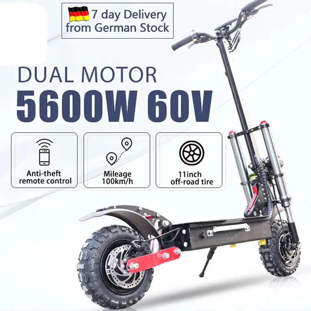 USA EU magazzino 5600w doppio motore veloce Scooter 38ah batteria lungo raggio fuori strada elettrica 6000W Scooter elettrico