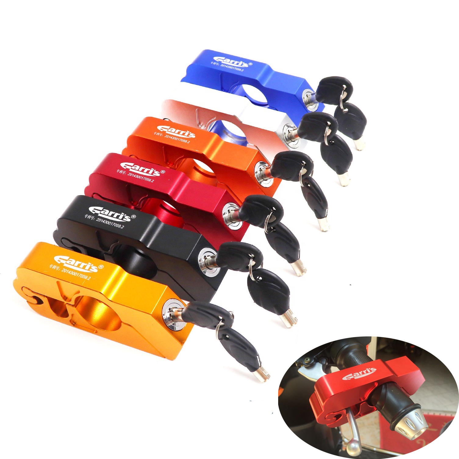 Высококачественная оранжевая алюминиевая рукоятка с ЧПУ, замок на руль дроссельной заслонки, безопасная рукоятка на руль дроссельной заслонки