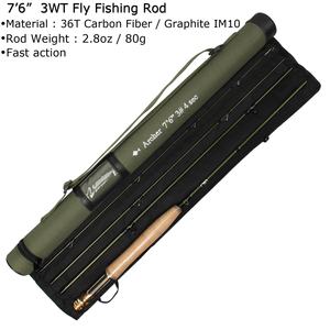 Canna da pesca a mosca in grafite IM10/36T Stream Archer 4 sezioni canna da pesca a mosca ad azione rapida - Product Image 2