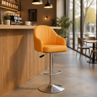 Tabouret de bar pivotant moderne en cuir, réglable en hauteur, pour hôtel, salon, chambre, ferme, bar à domicile et usage extérieur
