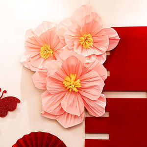 Arreglo de pared de papel crepé de flores artificiales para interiores/exteriores de larga duración para boda, dormitorio, compromiso, nueva decoración de la <span class=keywords><strong>casa</strong></span> - Product Image 5
