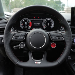 Volant en fibre de carbone forgée et cuir avec LED, modification et amélioration pour <span class=keywords><strong>Audi</strong></span> A1 A3 A4L A5 A6L A7 Q2 Q3 Q5 Q7 - Product Image 4