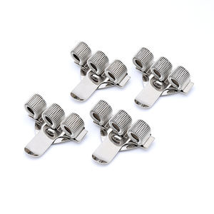 Clip metálico para bolígrafo de viaje, clip plateado portátil de 3 anillos porosos para bolígrafo, clip de resorte para sujetar bolígrafos - Product Image 1