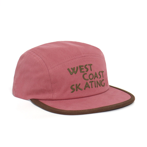 Fábrica al por mayor nuevo diseño personalizado cuerda bordado Logo Casual 5 paneles algodón sarga transpirable ala plana mujeres campamento sombreros gorras - Product Image 3