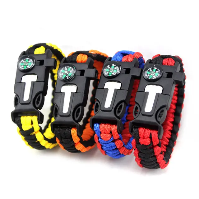 Survival Gear Paracord Bracelets Survival-Kit for Camping