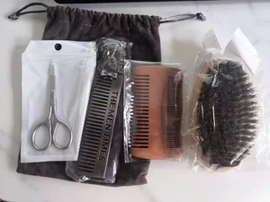 OEM <span class=keywords><strong>Beard</strong></span> <span class=keywords><strong>Shaping</strong></span> Grooming Tool <span class=keywords><strong>Kit</strong></span> Lông Mustache Râu Bàn Chải Và Combs Kéo Set Cho Nam Giới - Product Image 6