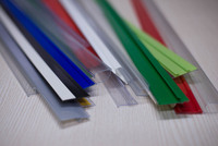 Bande de données de supermarché en plastique Hookei Barker A7 bande d'étiquettes de prix de données transparente en PVC à charnière