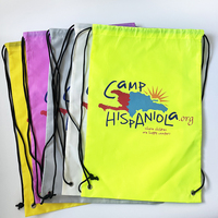 Sac à cordon personnalisé avec logo, en nylon imperméable et polyester réutilisable 210D, sac à dos de sport promotionnel réutilisable