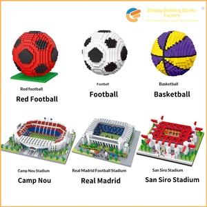 Best-seller transfrontalier : Blocs <span class=keywords><strong>de</strong></span> construction en plastique ABS sur le thème du football, jouet éducatif à assembler soi-même pour les 8-13 ans, micro-particules - Product Image 2