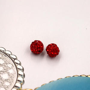 8MM Shambala मिट्टी ड्रिल गेंद पूर्ण ड्रिल DIY कंगन मनका छेद के माध्यम से ड्रिल गेंद रंगीन - Product Image 4