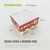 Bloc-notes autocollants carrés personnalisés avec palette en bois, cadeau promotionnel personnalisable pour le bureau/l'école/la maison