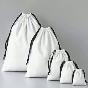 New Model Customized Recyclable Cotton <b>Drawstring</b> <b>Bag</b> with Custom Logo - Product Image 2