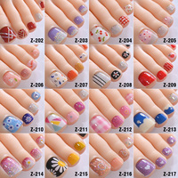 22 Tips Autocollants pour ongles de pied en gel floral, 3D, auto-adhésifs, à paillettes, effet gel complet, sans cuisson