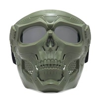 Masque de protection complet en forme de squelette pour moto et cyclisme Lunettes coupe-vent pour la randonnée et les activités de plein air