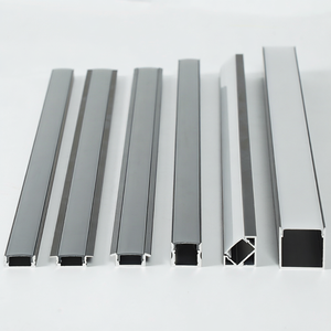 Profilé en aluminium anodisé pour éclairage LED, canal d'éclairage en aluminium extrudé, profilé à lamelles pour éclairage linéaire intérieur - Product Image 1