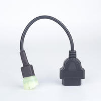 Cable Adaptador OBD2 de 16 Pines Hembra a 6 Pines para Motocicleta, Herramienta de Diagnóstico de Plástico, Lector de Códigos para Motocicletas de 12V