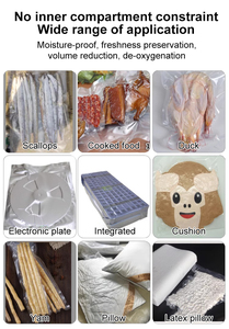 Kích thước lớn dọc bên ngoài đôi bơm thực phẩm đồ chơi sang trọng niêm phong máy bơm không khí điều khiển niêm phong khí nén bơm hơi máy đóng gói chân không - Product Image 4