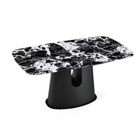 Ensemble de table à manger carrée en marbre imperméable de style nordique moderne de luxe pour 6 personnes, idéal pour les appartements, les hôtels, les écoles et les salons de villas