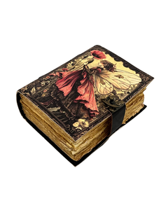 Printed Fairy Leather Journal Handmade Grimoire Book of Shadows <b>with</b> <b>Lock</b> Mystical Witchcraft hardcover Spell <b>Diary</b> - Product Image 3