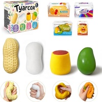Nouvel ensemble de jouets ASMR Crunchy Squishy 2026 en gros, ensemble de jouets Squishy personnalisés DIY à presser, thème mangue-beurre de cacahuète