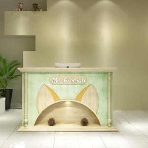 Encantador Escritorio de recepción de superficie lacada, estilo de barra pequeña de moda, ahorro de espacio, contador de caja registradora para tienda de mascotas, tienda de ropa - Product Image 2