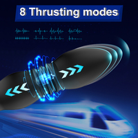 Erwachsenenspielzeug Tragbarer Analplug für Männer und Frauen 8 Stoß- und 8 Vibrationsmodi Fernbedienung USB-Aufladbar Consoladores