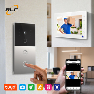 Tuya Smart App Controlled 1080P Waterproof Wired Video Door Phone F2+V7 <b>Kit</b> 1 Set Villa Home Security System 7 Inch Touch Screen - Product Image 1